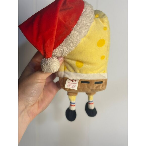 TY Beanie Baby SpongeBob SquarePants Christmas Santa Plush - 2004 Edition w/ Tag - Picture 4 of 5